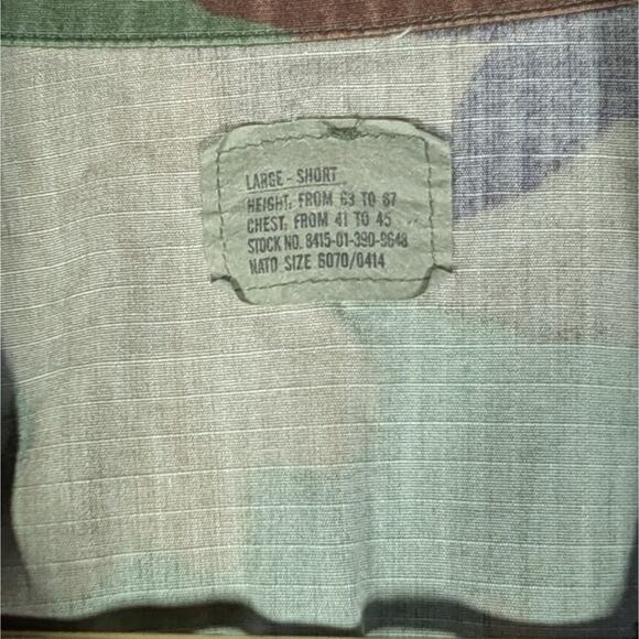 US Military Jacket Mens Large Short Green Woodland Camo Army Field Jacket - Picture 3 of 6